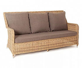 Диван трехместный Гляссе 4SIS из искусственного ротанга, цвет соломенный
