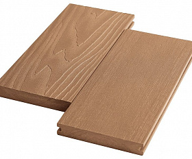 Террасная доска Экодэк Брайт Массив 3D, цвет Дуб