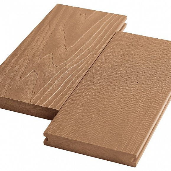 Террасная доска Экодэк Брайт Массив 3D, цвет Дуб фото 1