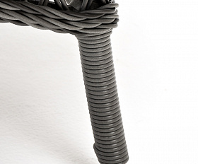 Эспрессо плетеный круглый стол, диаметр 150 см, цвет графит