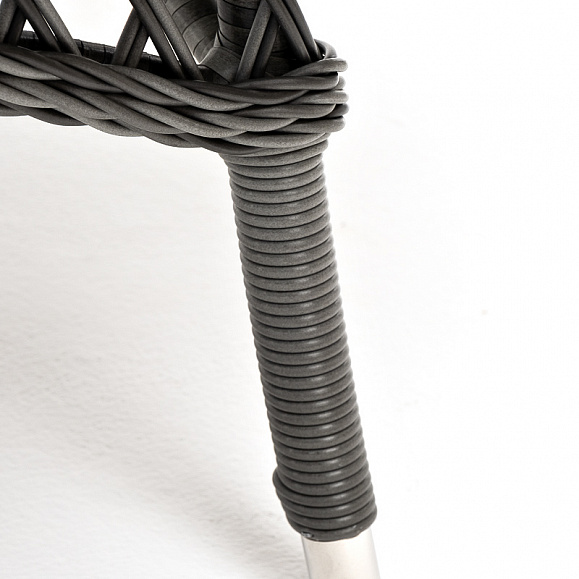 Эспрессо плетеный круглый стол, диаметр 150 см, цвет графит фото 6