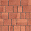 Тротуарная плитка Каменный Век Старый город ColorMix 60 мм. Вишнево-оранжевый
