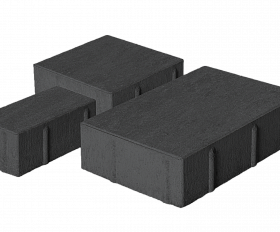 Тротуарная плитка Нобетек Новый город 1НГ6Ф Черная