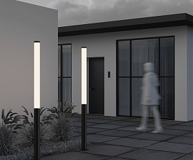 Садово-парковый светильник Ginza Maytoni O041FL-L100B3K цвет Черный