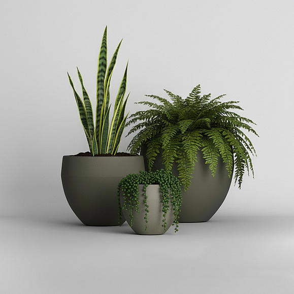 Кашпо Concretika Гира D50H43 Грине 7006 фото 5