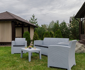 Обеденный комплект Lana M Royal Family из пластика, цвет светло-серый