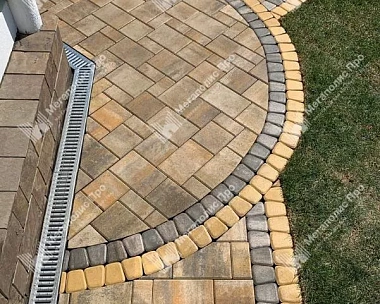 Тротуарная плитка Braer Старый Город Ландхаус 60 мм Colormix Песчаник гладкая