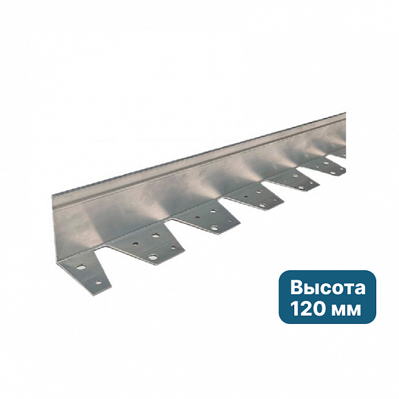 Бордюр алюминиевый h120, L2500, b76 фото 1