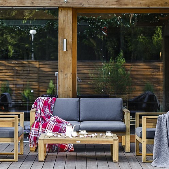 Диванный комплект из акации BOOKA с кофейным столом Joygarden фото 1