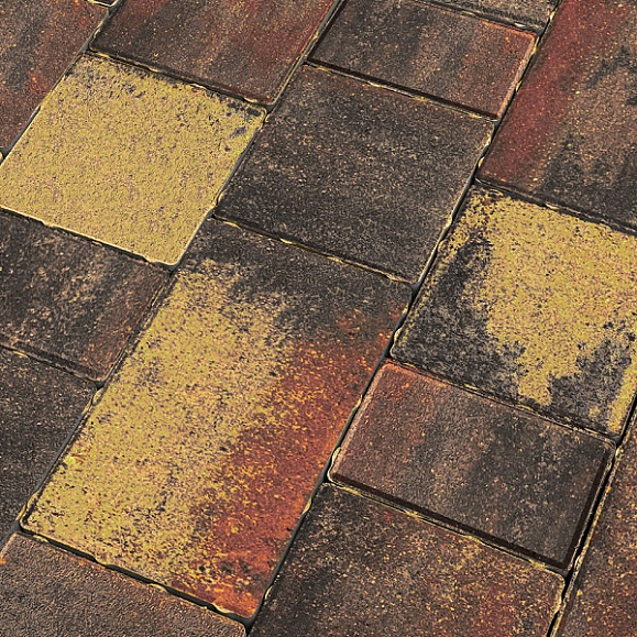 Тротуарная плитка Koldiz Новый Город 60 мм Оникс Желтый фото 1