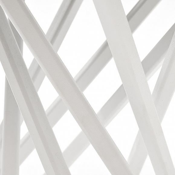 Сантьяго журнальный стол из HPL круглый Ø40 H55, каркас из стали белый, цвет столешницы молочный фото 4