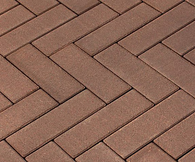 Тротуарная плитка 342 механический завод Паркет 240x80x60мм Коричневый