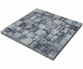 Тротуарная плитка Выбор Старый город Листопад 1Ф.8 80 мм Антрацит