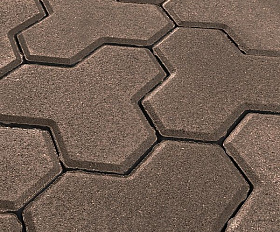 Тротуарная плитка Koldiz Трилистник 100 мм Моно Коричневый