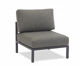Комплект лаунж мебели Stockholm Brafritid, с креслом и столиком антрацит/серый, алюминий