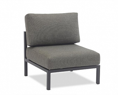 Комплект лаунж мебели Stockholm Brafritid, с креслом и столиком антрацит/серый, алюминий