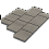 Тротуарная плитка Stellard Мозаика 60 мм Белый мрамор