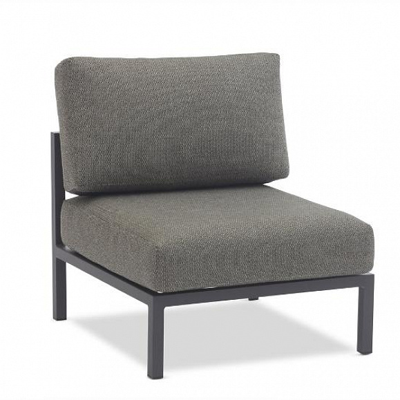 Комплект лаунж мебели Stockholm Brafritid, с креслом и столиком антрацит/серый, алюминий фото 7