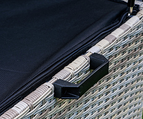 Сундук для хранения Karl 120 Royal Family из искусственного ротанга c колесиками, цвет бежевый