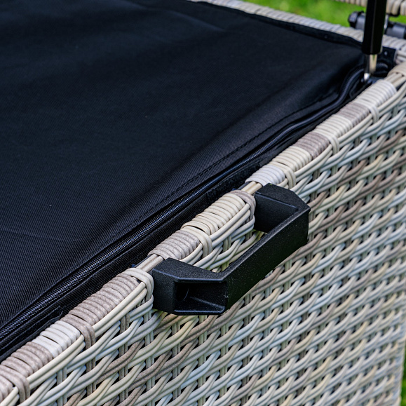 Сундук для хранения Karl 120 Royal Family из искусственного ротанга c колесиками, цвет бежевый фото 3