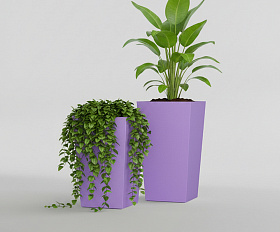 Кашпо Concretika Коник 40x40x70 Лаванда 300 6035