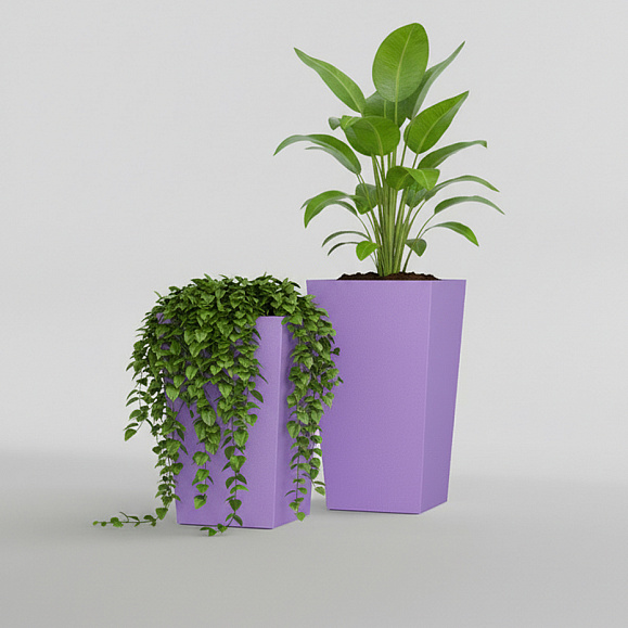 Кашпо Concretika Коник 40x40x70 Лаванда 300 6035 фото 5