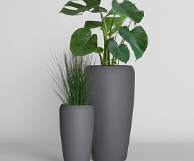 Кашпо TERRAFAKTURA Альто D24(27)х50 Маренго