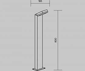 Ландшафтный светильник Paso Maytoni O595FL-L12B3K цвет Черный