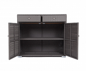 Мальта тумба плетеная из искусственного ротанга, цвет графит