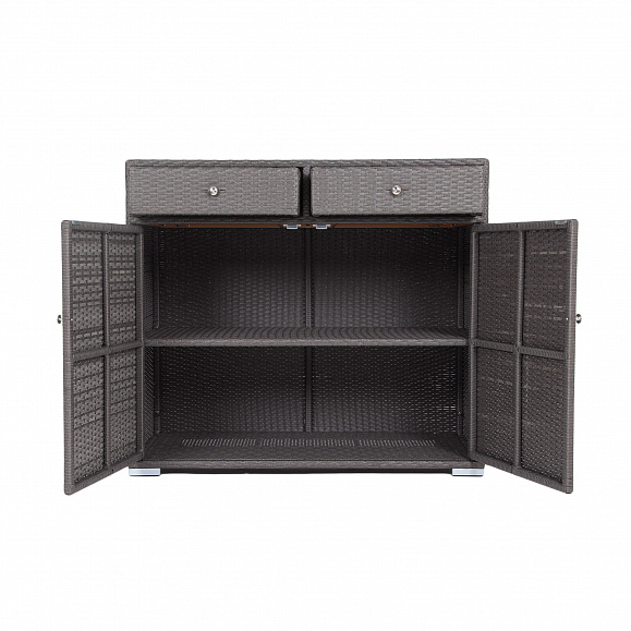 Мальта тумба плетеная из искусственного ротанга, цвет графит фото 4