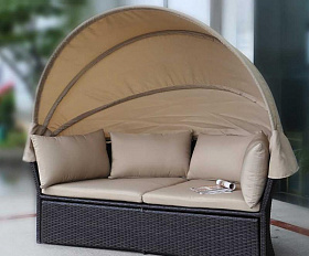 Диван-трансформер из искусственного ротанга AFM-325B Brown