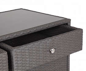 Мальта тумба плетеная из искусственного ротанга, цвет графит