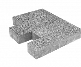 Тротуарная плитка Выбор Паркет мультиформатный Б.9.Псм.8 80 мм Серый Гранит