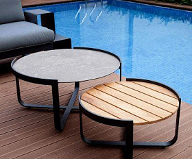 Кофейный комплект Boden Brafritid антрацит, алюминий/тик