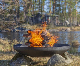 Костровая чаша чугунная Concretika Premium A80, толщина 12 мм