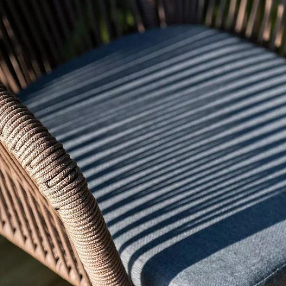 Обеденная группа Каффе Дабл 4SIS из искусственного ротанга на 4 персоны, цвет дуб фото 7