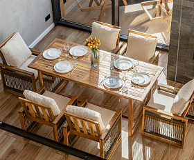 Обеденный комплект Grand Michelle Royal Family из дерева, цвет оливковый