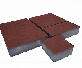 Тротуарная плитка Лидер 40 Новый Город 80 мм Красный
