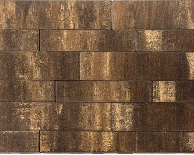 Тротуарная плитка Braer Домино, 60 мм. COLOR MIX « Каштан»