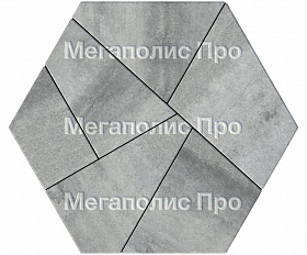 Тротуарная плитка Выбор Оригами Б.4.Фсм.8 80 мм Искусственный камень Шунгит