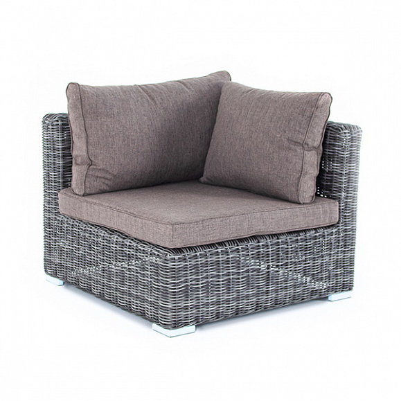 Лунго модуль диванный угловой с подушками, цвет графит фото 1