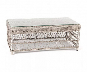 Стол журнальный Гранд Латте 4SIS из искусственного ротанга, цвет бежевый