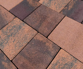 Тротуарная плитка Нобетек Новый город 1НГ6Ф Колормикс №15 Терракот