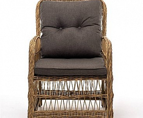 Кресло Цесена 4SIS плетеное из искусственного ротанга, цвет соломенный