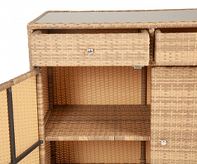 Мальта тумба плетеная из искусственного ротанга, цвет соломенный