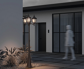 Садово-парковый светильник Rivoli Maytoni O026FL-03B цвет Черный