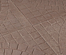 Тротуарная плитка Квадрат 342 механический завод 500х500х40 мм Солнышко, цвет Коричневый