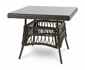 Стол садовый плетеный из искусственного ротанга CANNES 90 см Joygarden