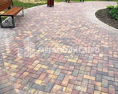 Брусчатка Braer Прямоугольник ColorMix 200х100х40мм цвет Мальва