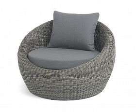 Барселона кресло из искусственного ротанга, цвет графит